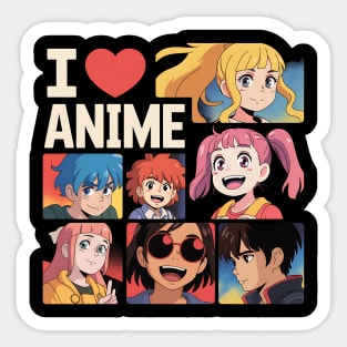 I Love Anime Sticker